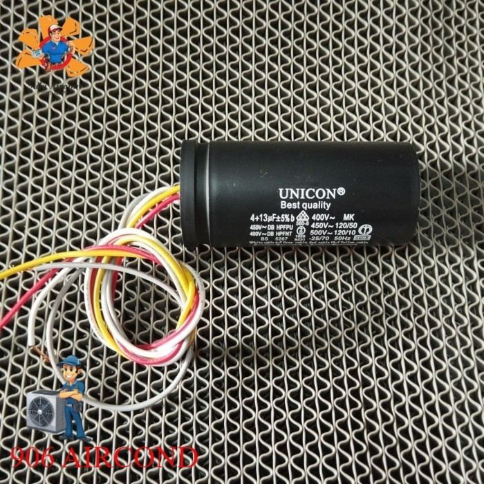 SPAREPART Kapasitor Mesin Cuci SHARP 11+3 uF Capasitor Mesin Cuci SHARP