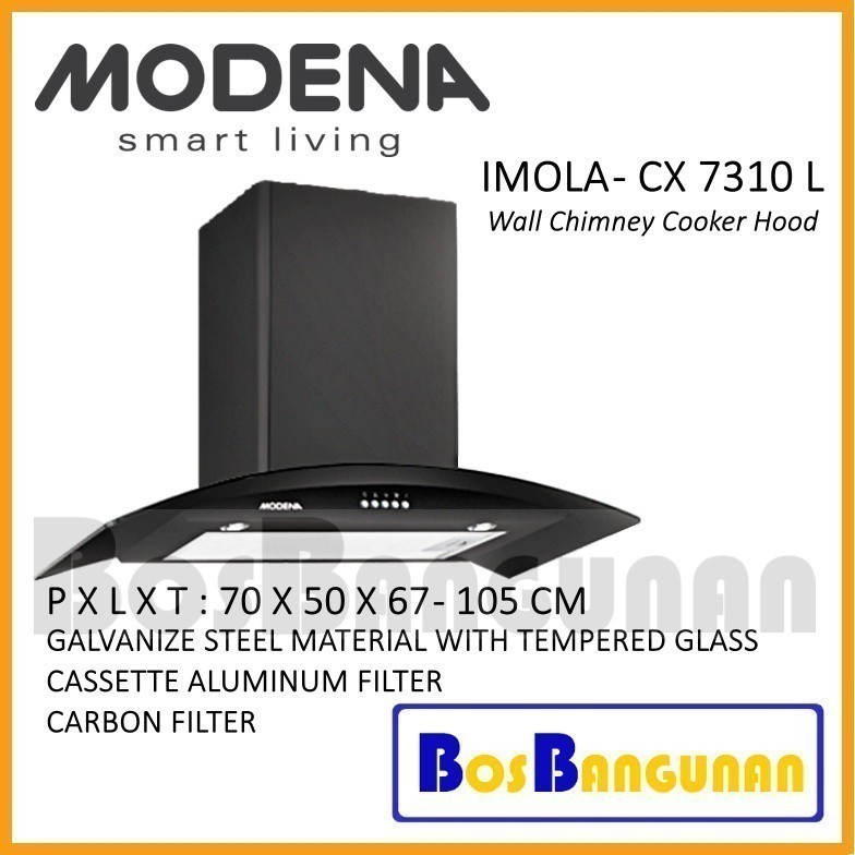 MODENA Chimney Hood CX 7310 L / Exhaust Dapur MODENA Imola CX7310L / Cooker Hood