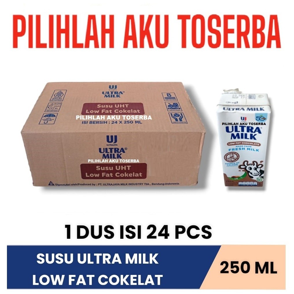

SUSU ULTRA LOW FAT COKLAT COKELAT 250 ML - (HARGA 1 DUS ISI 24)