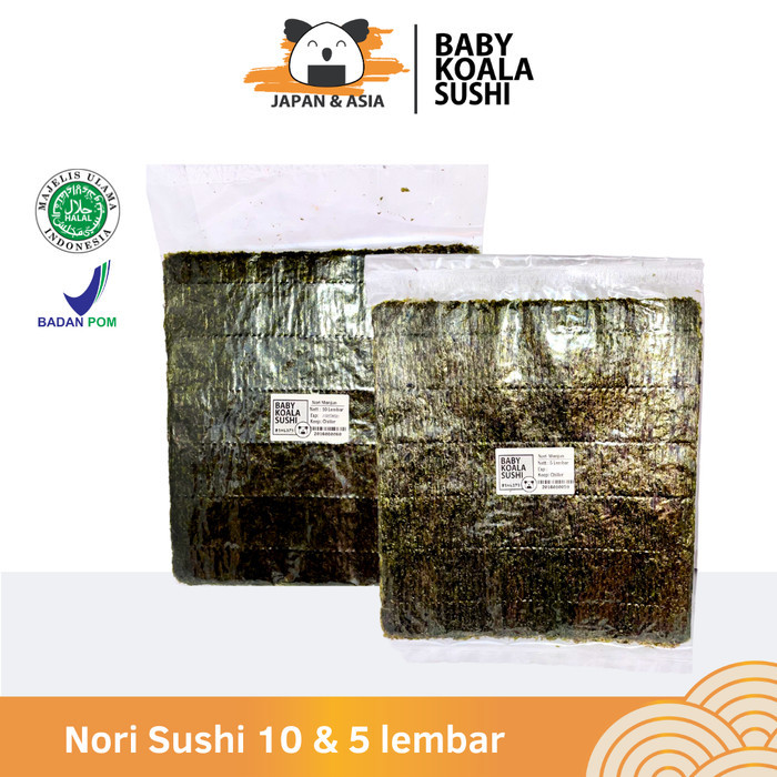 

NORI SUSHI HALAL 10 Lembar | MANJUN Korea Yakinori Laver Seaweed - Manjun, 10 Lembar