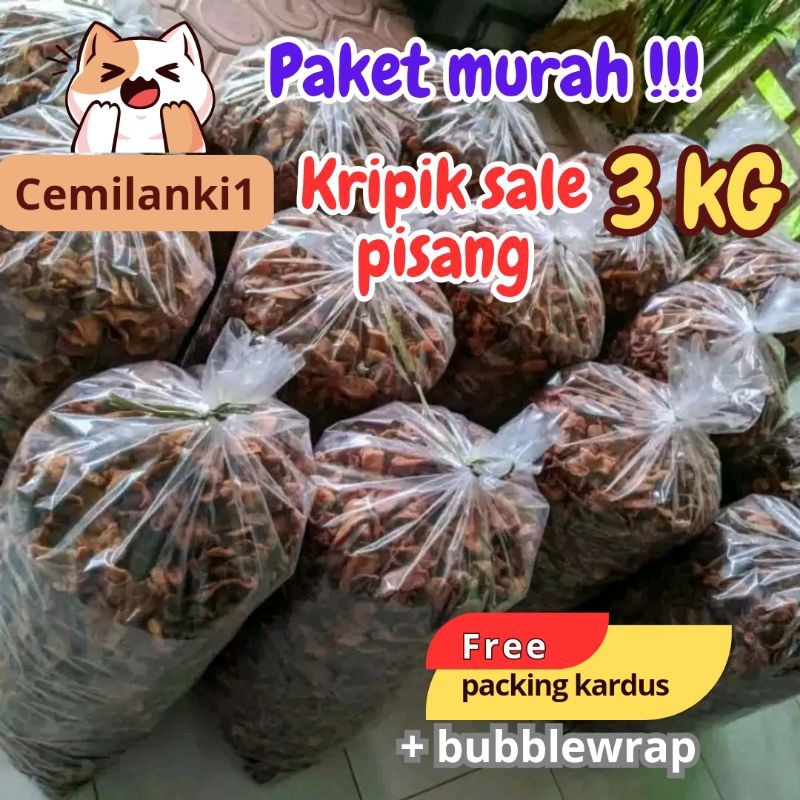 

Promo Hemat 3KG kripik pisang sale manis