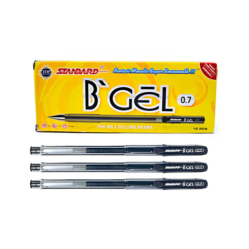

Pulpen Gel Standard B’Gel 0.7 mm Hitam (1 pcs) - Bolpen Gel Pen Pena Gel Hitam 0.7 mm