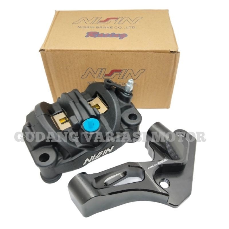 KALIPER NISSIN TWIN AFRIKA IMPORT SET BREKET VIXION DISC 300MM M1 SPEED
