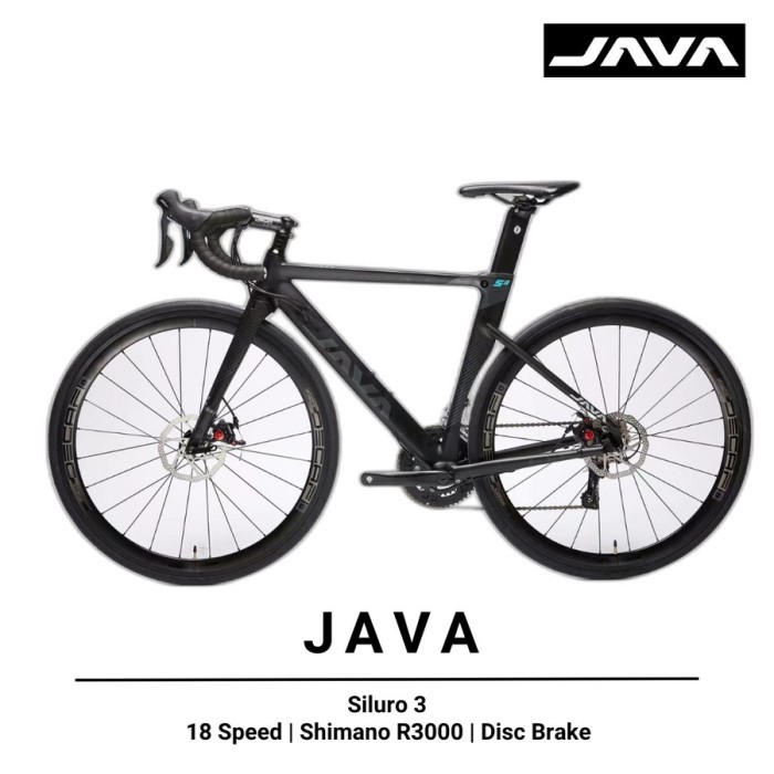 DISKON JAVA SILURO 3 ROAD BIKE 18 SPEED SHIMANO R3000 DISC BRAKE - 470
