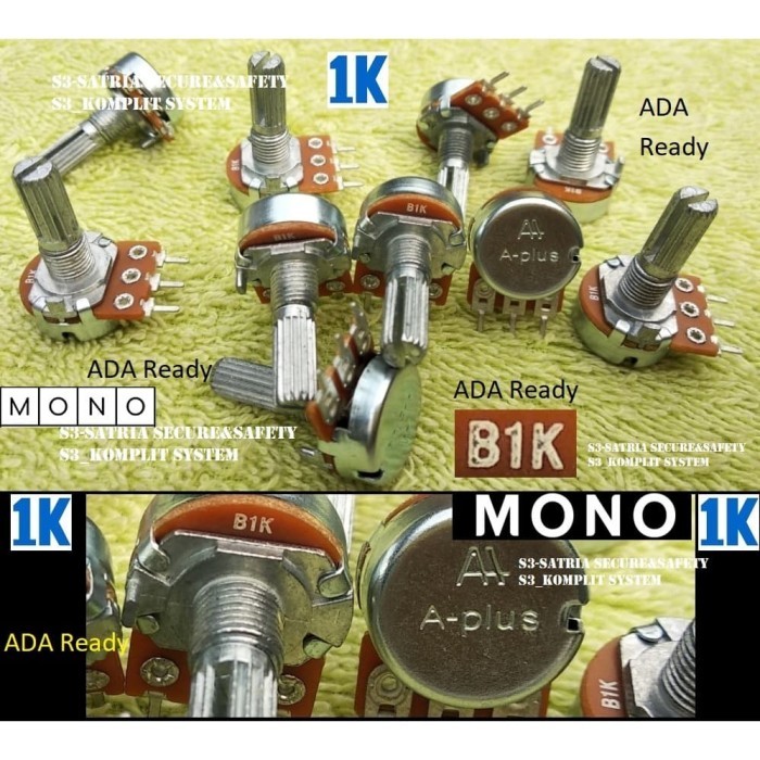 Mono 1K Potensiometer 1 K Kilo Potensio meter VR B1K