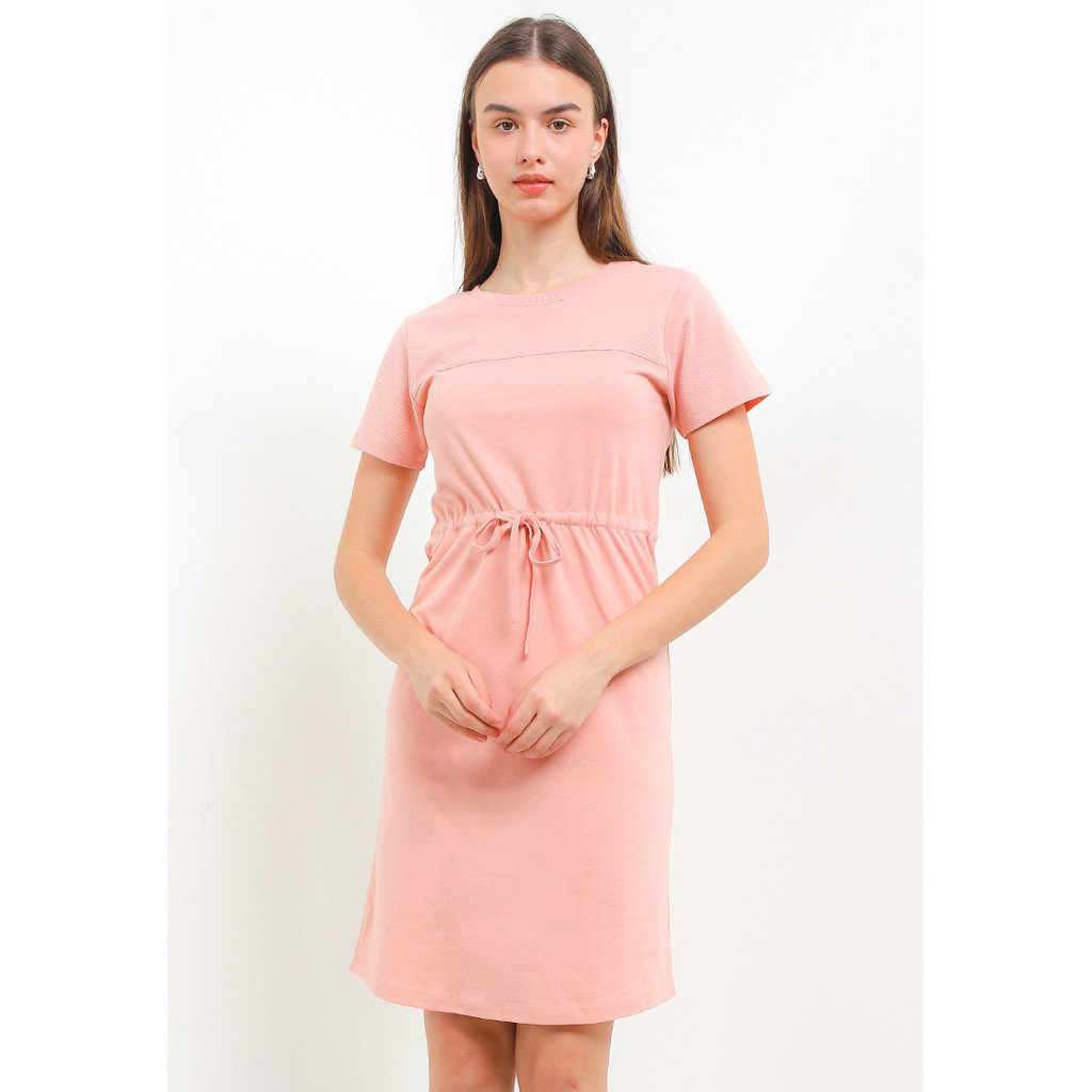 X EIGHT Meyriska Dresses - Dress Tekstur Couple Keluarga