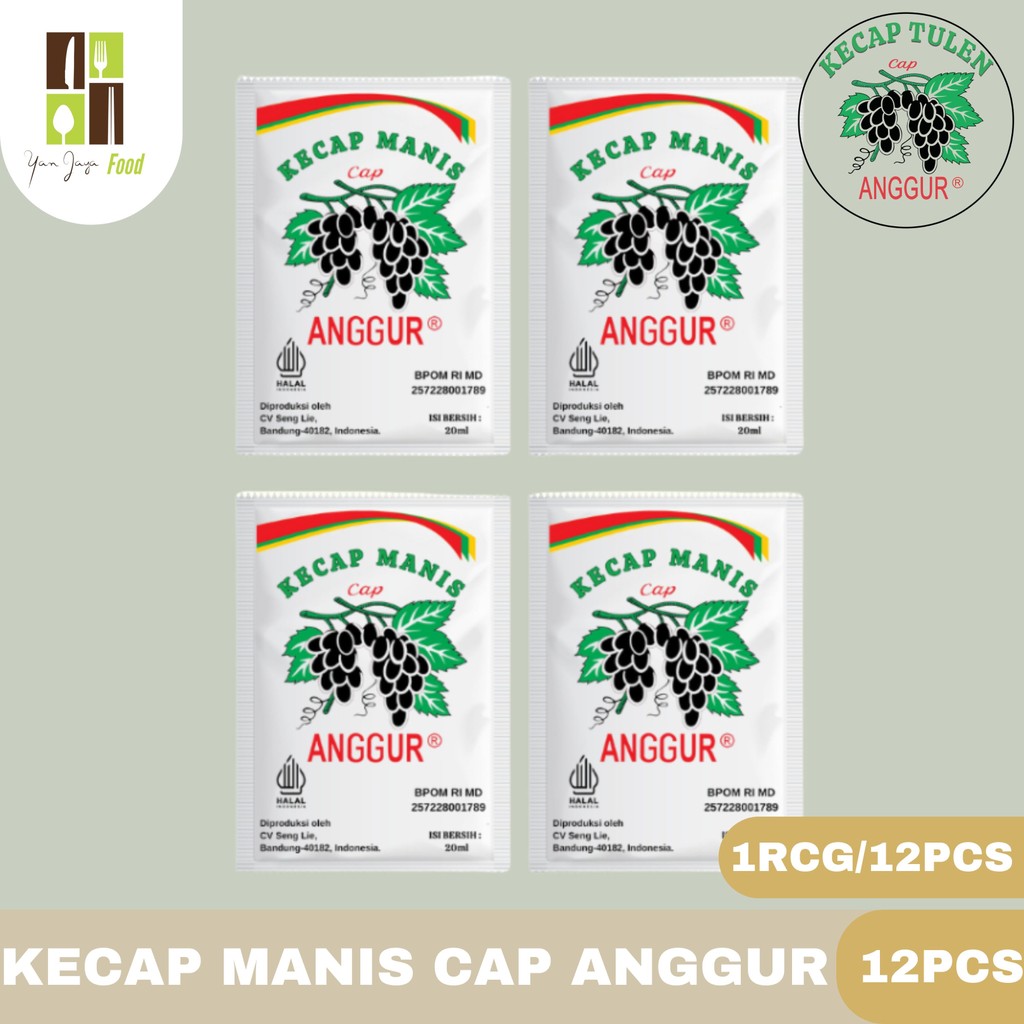 

Kecap Manis Cap Anggur Kemasan Sachet / Senglie / Kecap Tulen/Kecap Manis/ 1Renceng 12pcs