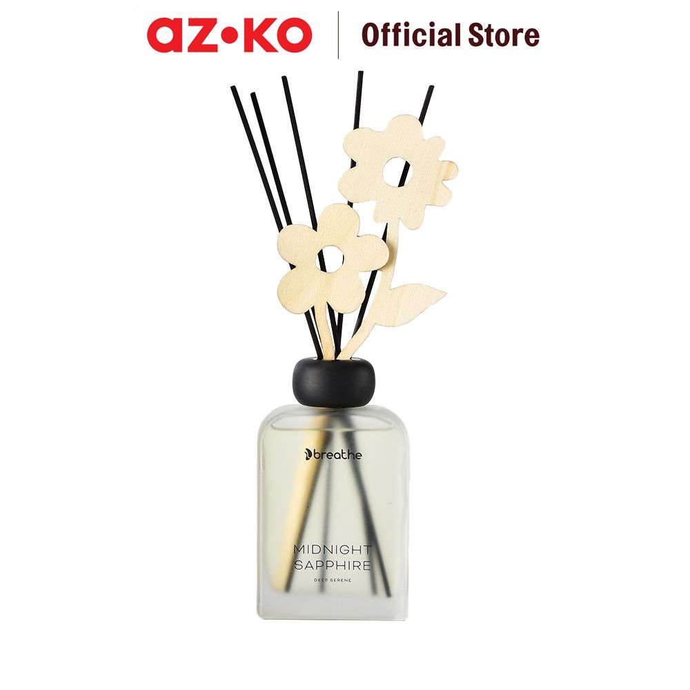 AZKO Breathe 200 ml Midnight Sapphire Reed Diffuser Rattan Sticks Freshener Aromaterapi Pengharum Ru
