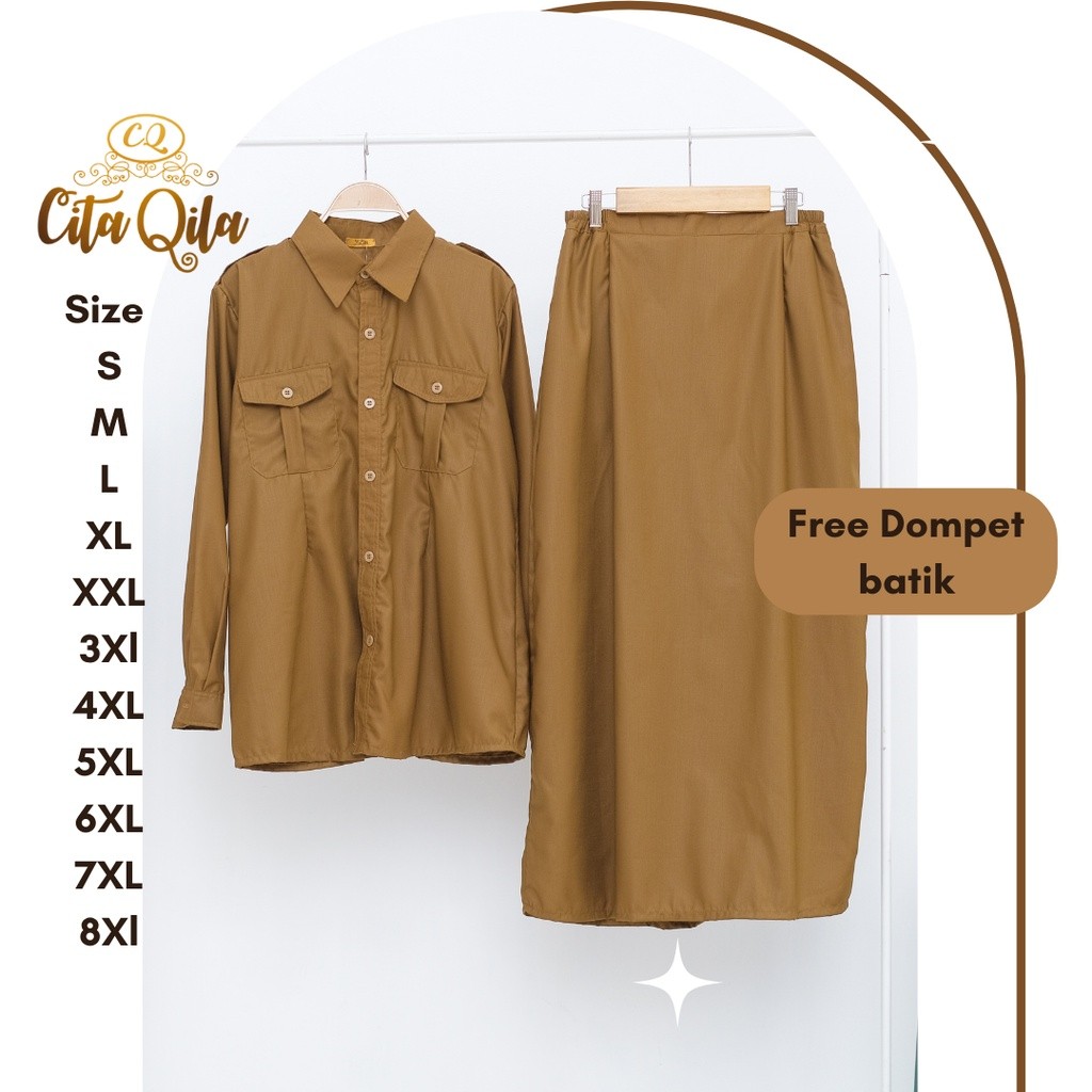 SETELAN SERAGAM PDH PNS PEMDA BAHAN TOYOBO BAJU PEMDA WANITA