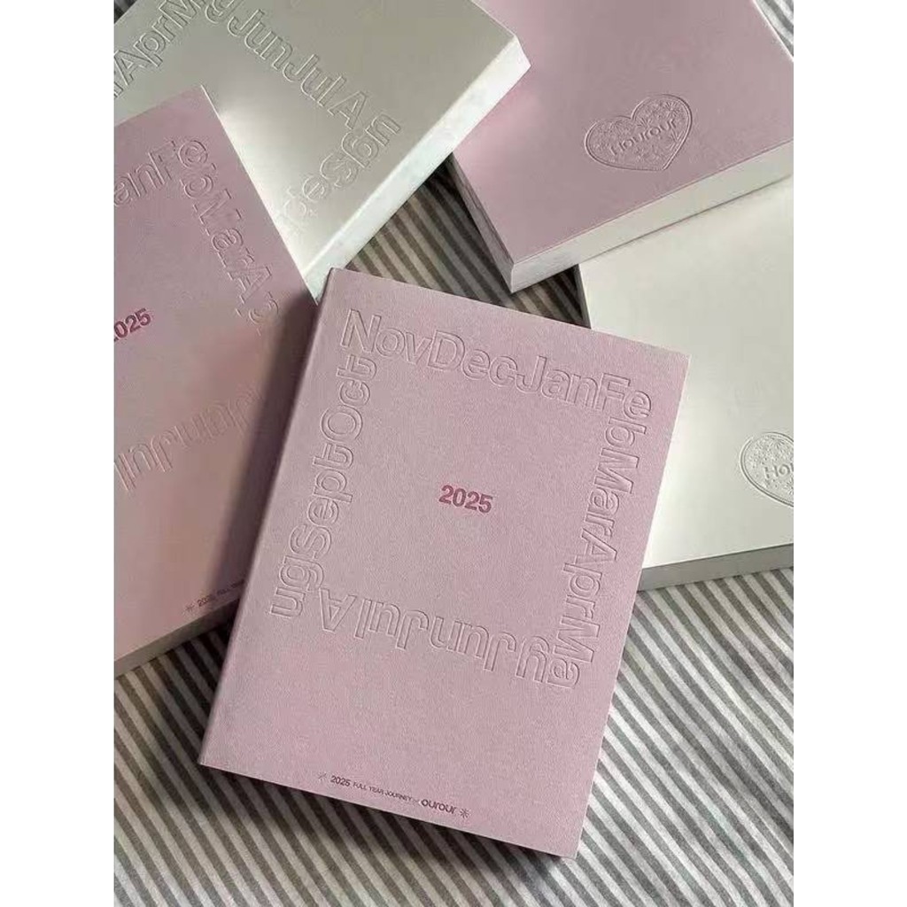 

2025 Premium Daily Planner Notebook B6 Thick 256 Pages Two Day One Page Schedule Book Cute Girl Journal Korean Stationery