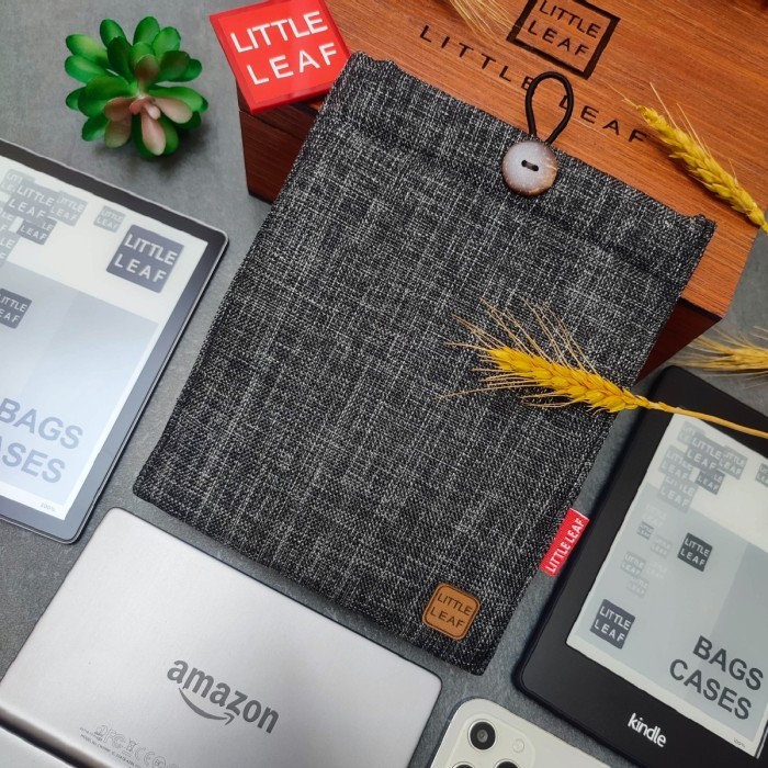 

promo -Softcase Kindle Oasis 6 inch Pouch Sleeve Soft Case Little Leaf - Black