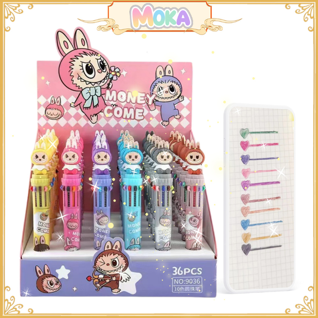 

MOKA PULPEN GEL TINTA 10 WARNA MOTIF LABUBU MKP141