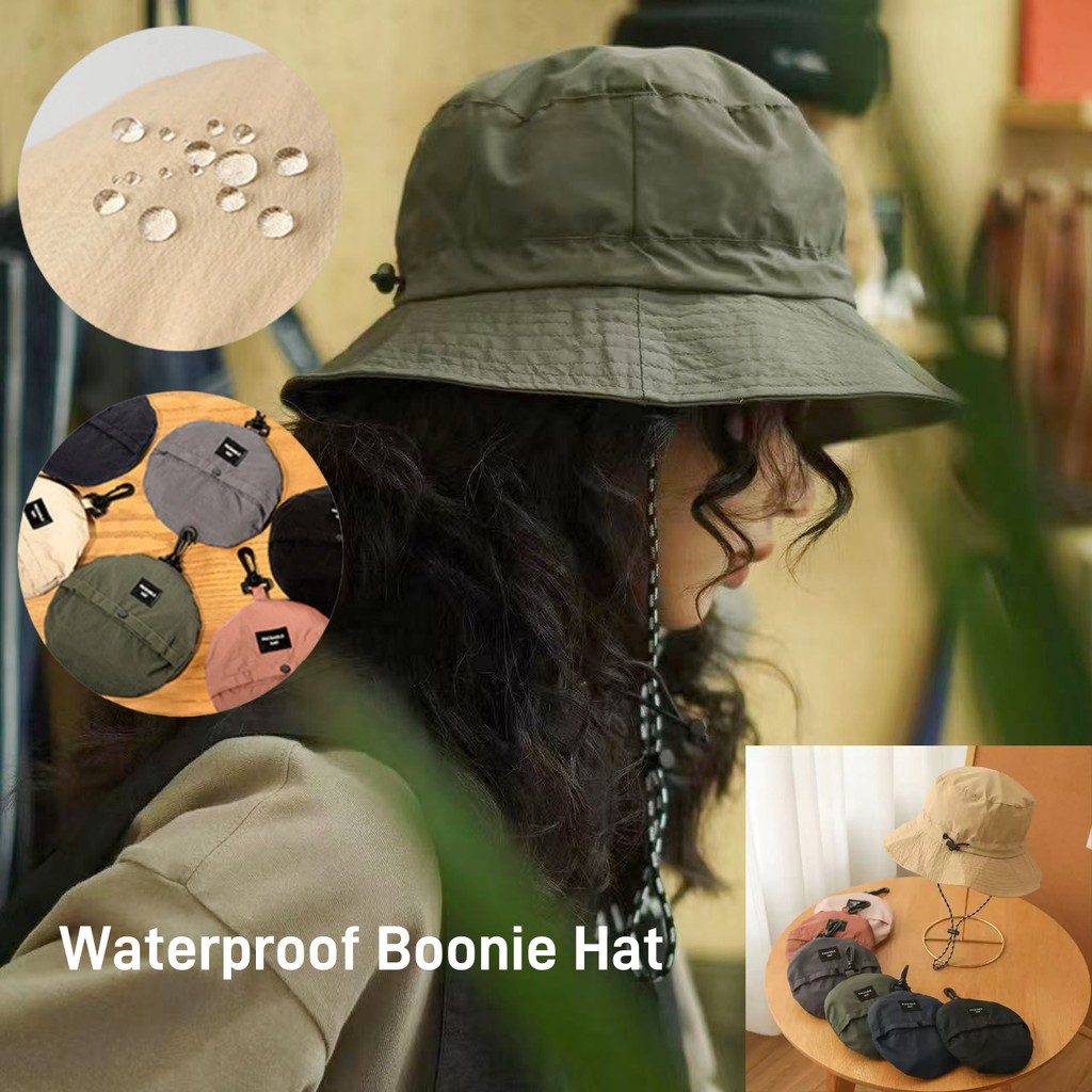 CARAT Topi Gunung Pria Bucket Hat Rimba Topi Bulat Parasut Tali Packable Hat Pria Wanita Waterproof/