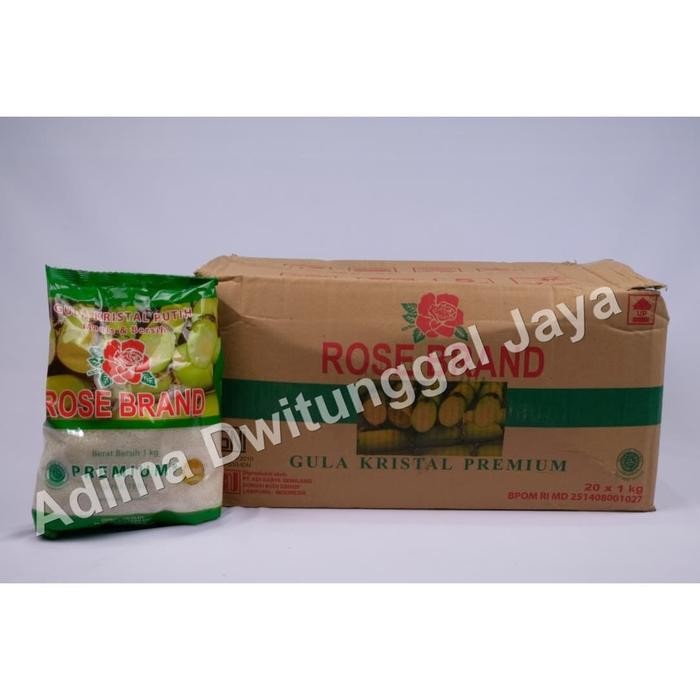 

Gula Putih / White Sugar / Gula Premium Rose Brand 20x1 Kg - Karton