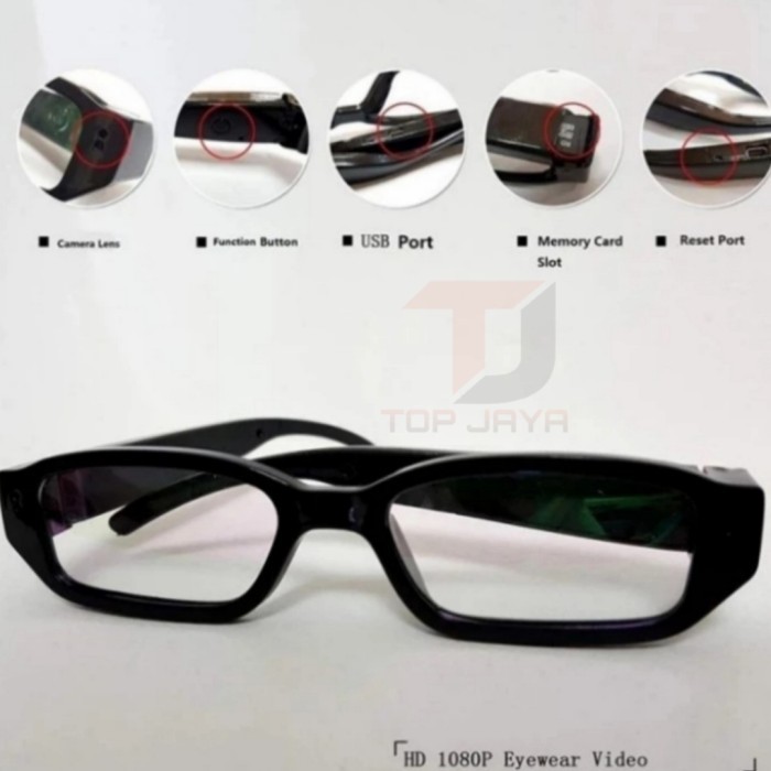 Spy Camera Eyewear Sports Spy Cam Kamera Pengintai Kacamata Hitam