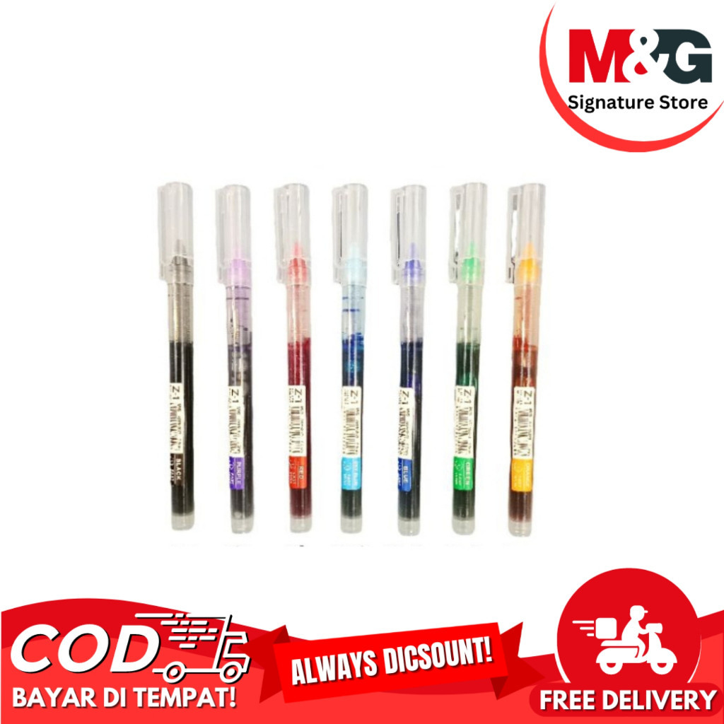 

Liquid Roller Pen M&G ARPM2073 Pulpen Tinta Cair 6 Warna Pilihan Tip 0.5mm - SATUAN SHABQ