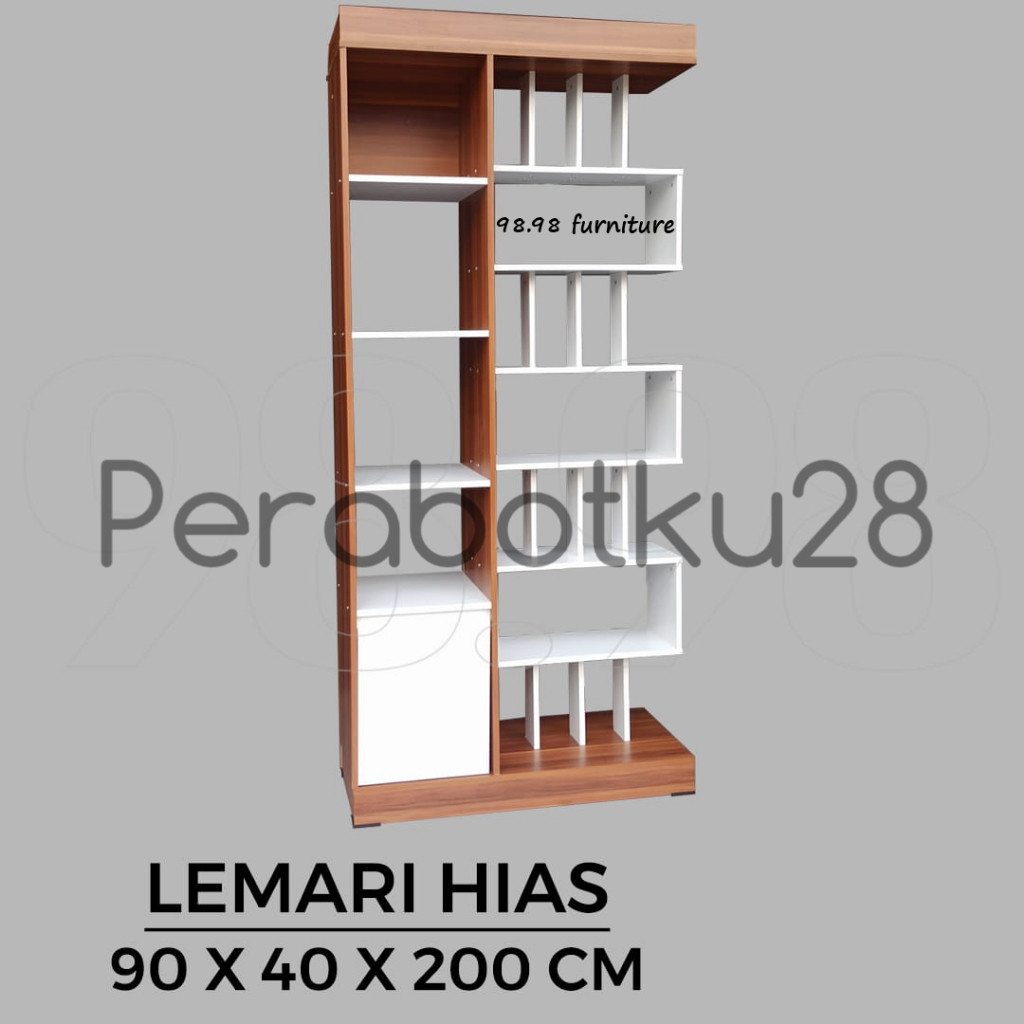 [PERABOTKU28] Lemari Sekat 90cm | Penyekat Ruangan 2 Sisi | Partisi Minimalis Tinggi
