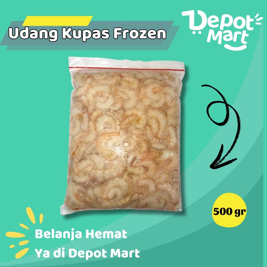 

Udang Vaname Kupas 500 Gr Udang Frozen Beku - Depot Mart