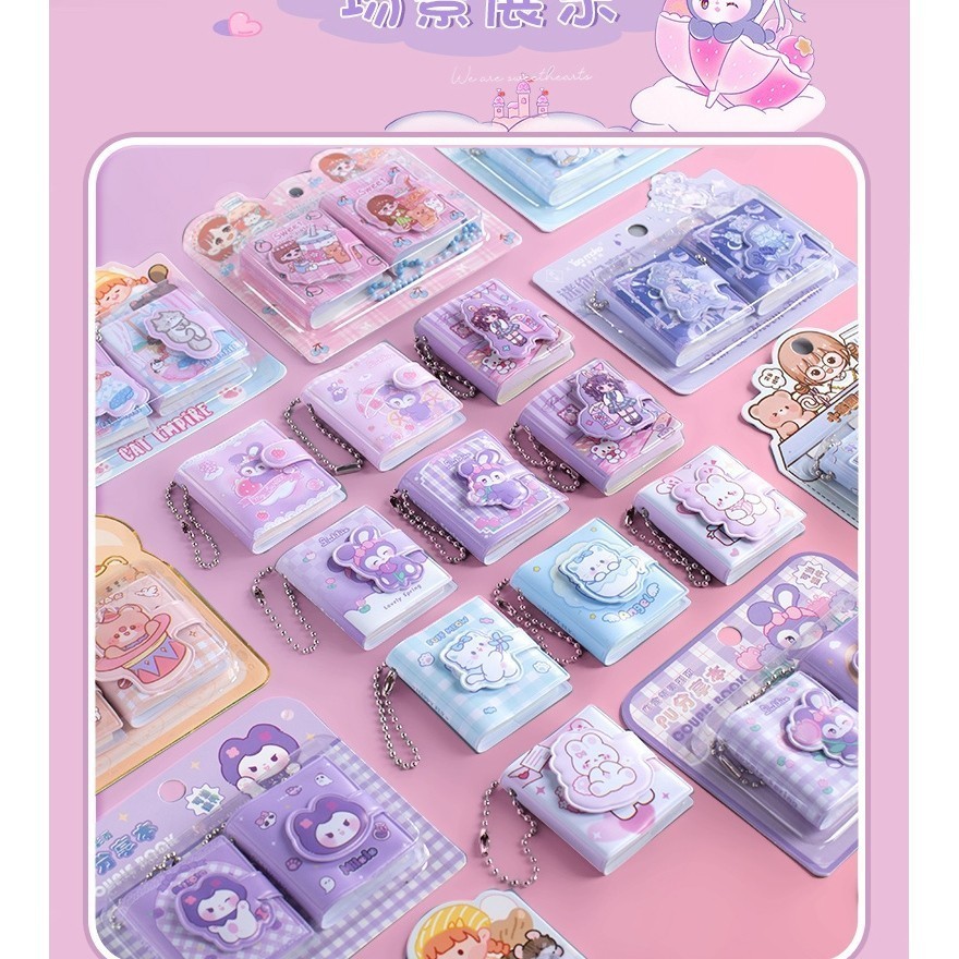 

Aimilo Set Buku Tulis Mini Kecil Velcro Portabel Gantungan Aesthetic