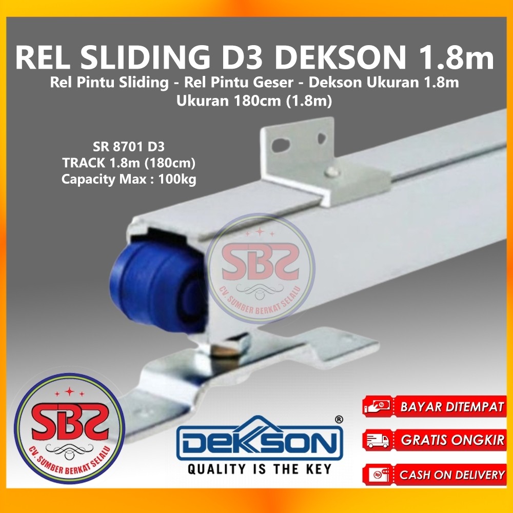 Sinarterang3 Dekkson / Dekson Rel Sliding Track Dekkson Pintu Kayu Aluminium Besi Sliding Rail Track