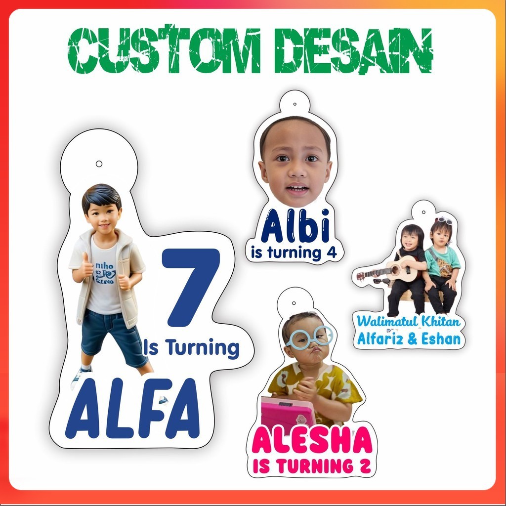 

Hang Tag Ultah Eksklusif Custom Nama Anak Isi 20 pcs | ArshaPrint