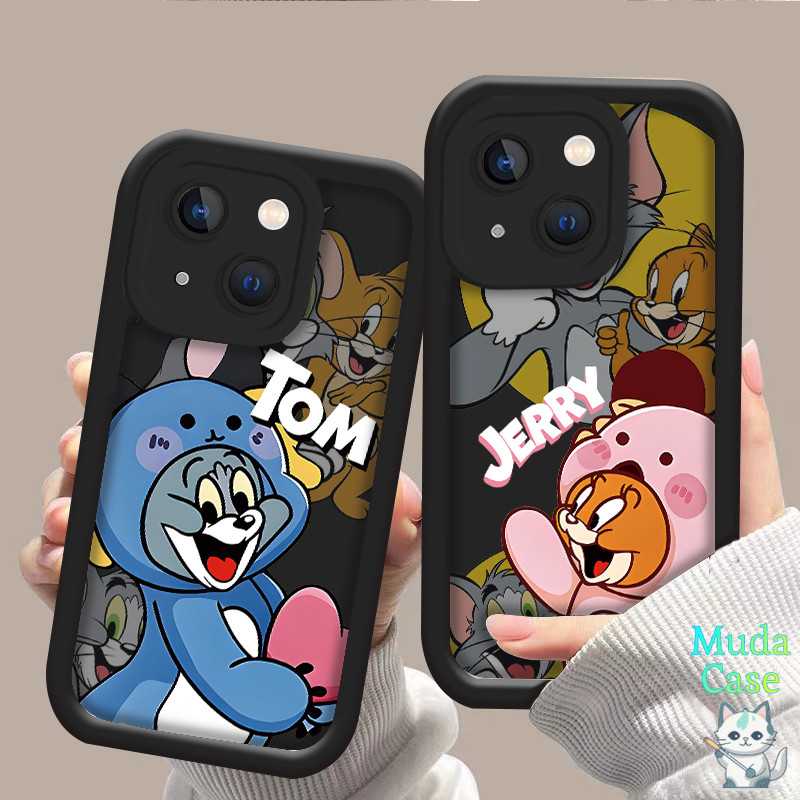 iPhone Casing Tom Dan Jerry Case for iPhone 11 12 13 14 15 Pro Plus Pro Max Cute Case Untuk iPhone X