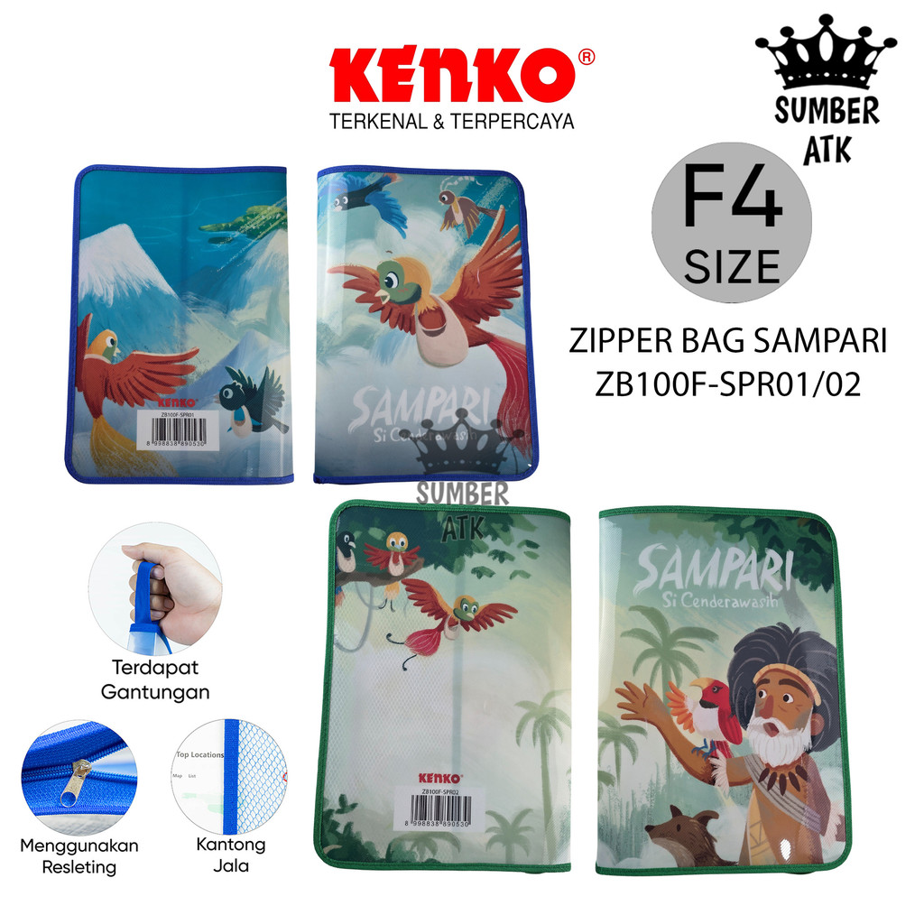 

Zipper Bag File SAMPARI ZB-100F-SPR01/02 F4