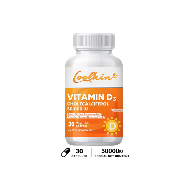 

Vitamin D3 50000 IU - Helps Muscle Nerve Health Support Bone Density Teeth and Skin Heart Health