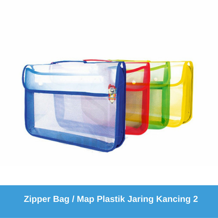 

Zipper Bag / Map Plastik Jaring Kancing 2