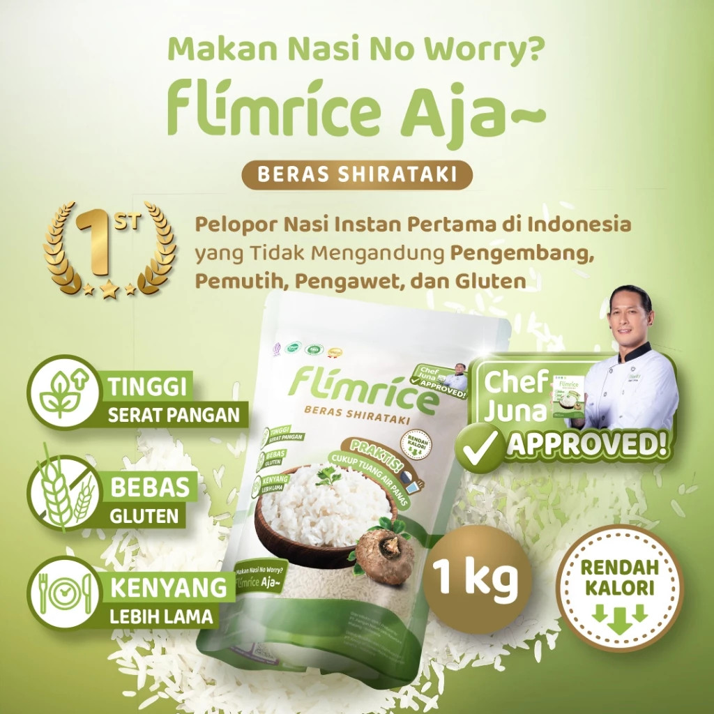 

Flimrice Nasi Shirataki (Nasi Diet) by Flimty - 1 kg