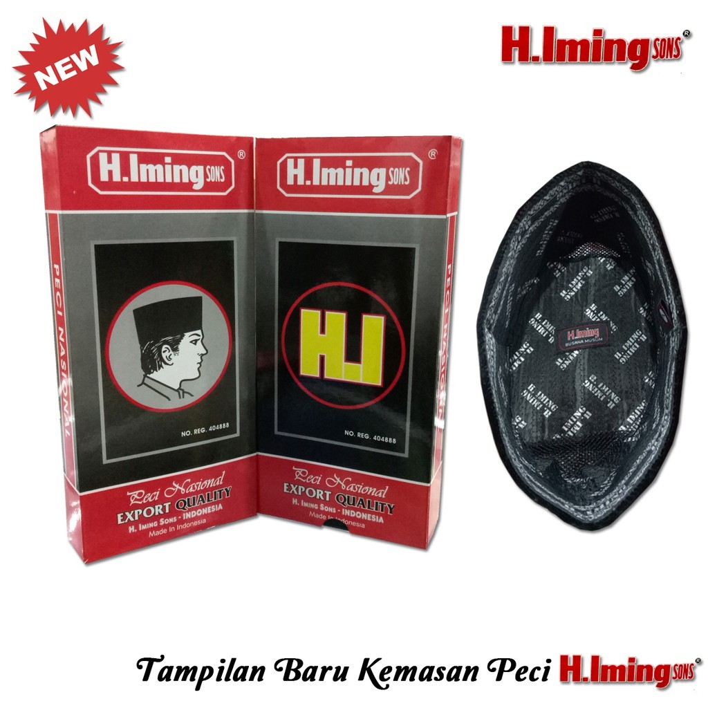 Peci Songkok H Iming Sons Bahan Bludru Polos Peci Polos Hitam Termurah