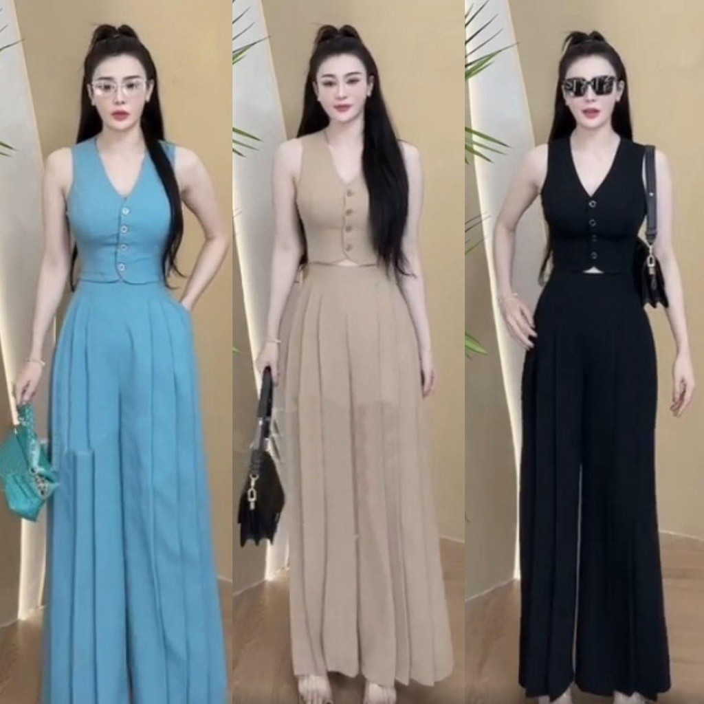 NAJWA- 1 Set Matilda Outfit Ala Korea Kece Vest & Kulot Wanita 46