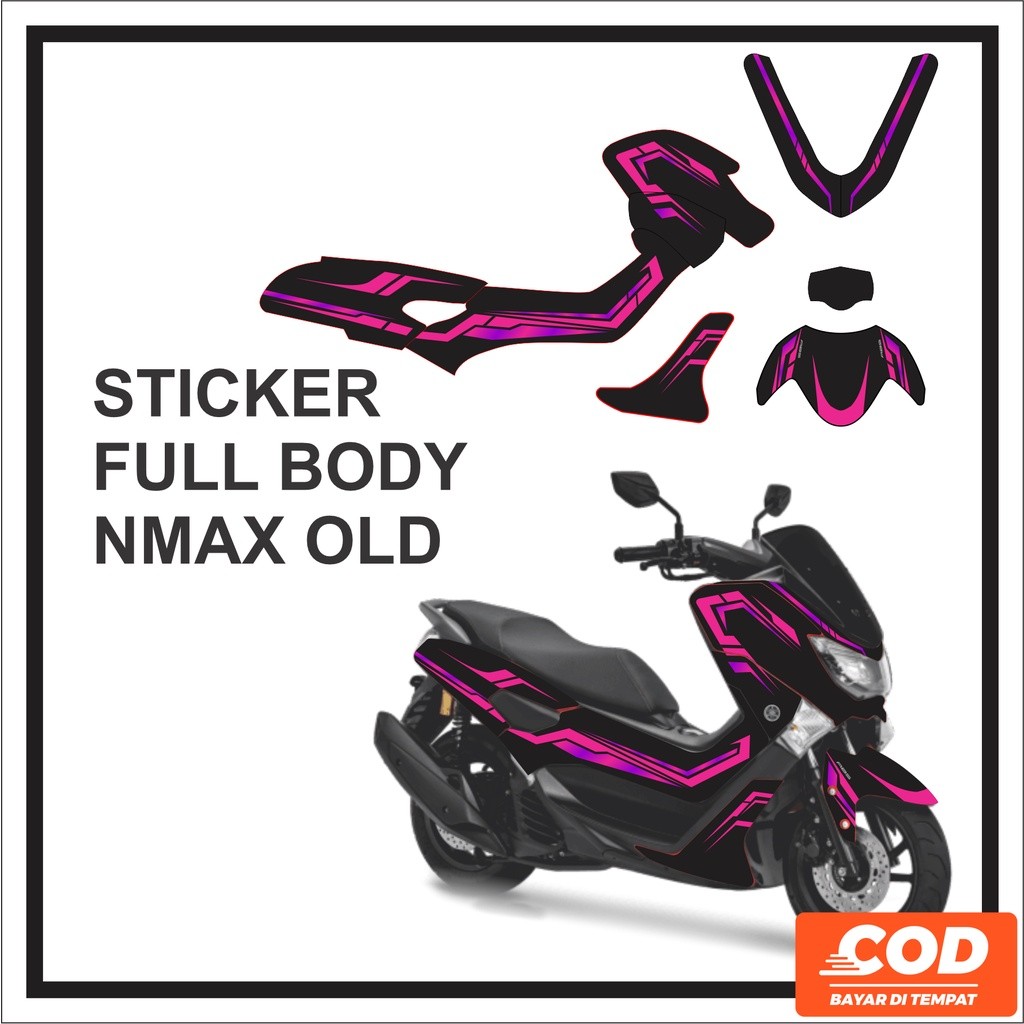 Stiker Decal NMAX OLD Aksesoris Emblem Variasi Motor NMAX 155 Old Lama Full Body 2019 2018 2016 2017