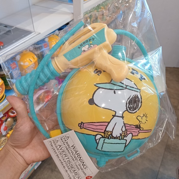 MINISO Snoopy Collection Backpack Water Gun - Mainan Pistol Air Ransel - Mainan Anak