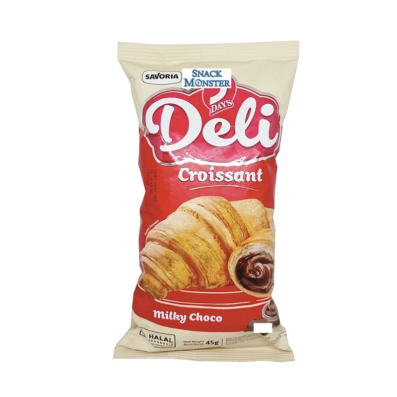 

5 Days Deli Croissant Milky Choco Roti Coklat - Netto 45 gr