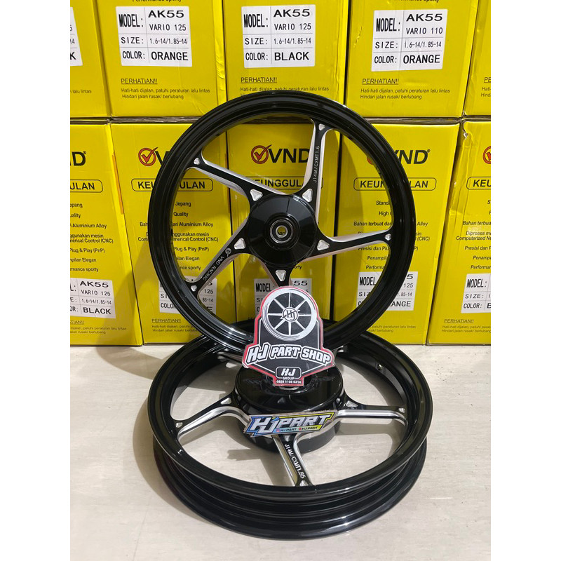 VND Velg AK 55 F 1.60x14 & R : 1.85x14 Vario 125/Vario 150 VELG PELAK VND AK 55 VARIO 125 VARIO 150 