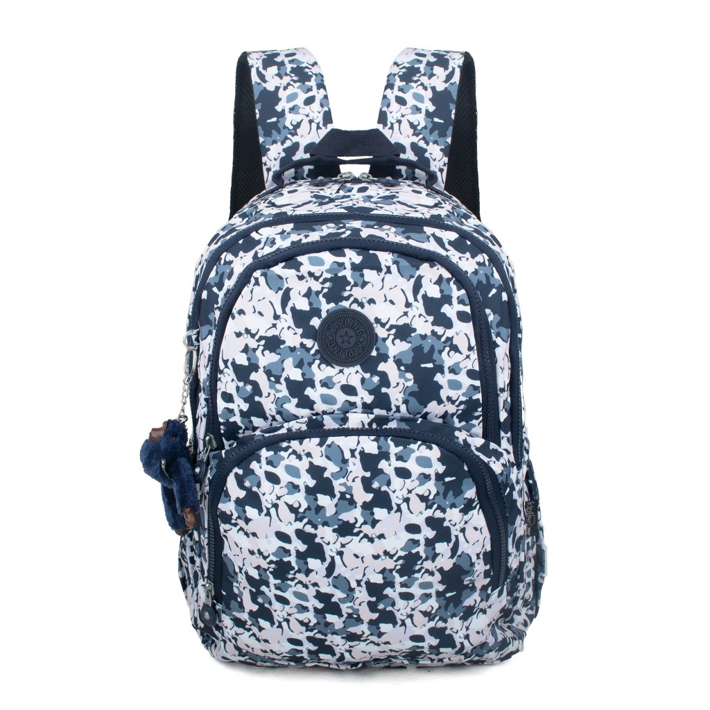 Ransel sekolah Besar / ransel laptop  / TAS NYLON WANITA  / RANSEL WANITA KIP 193 MOTIF kipling prem