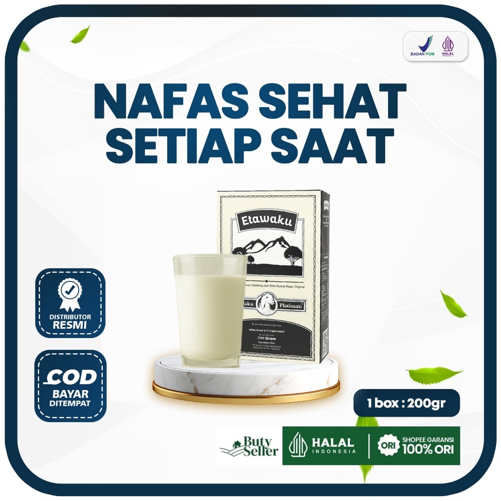 

Etawaku Platinum - Susu Kambing Krimer Nabati & Kesehatan Pernafasan Original 200gr Butyseller