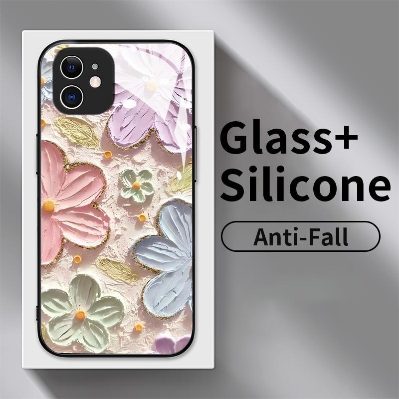 Hard Case Kaca For Oppo A57 4G A5 2018 A5 2020 A53 2020 A54 A55 5G A58 A59 A5s AX5 AX5s A52 A53s A54