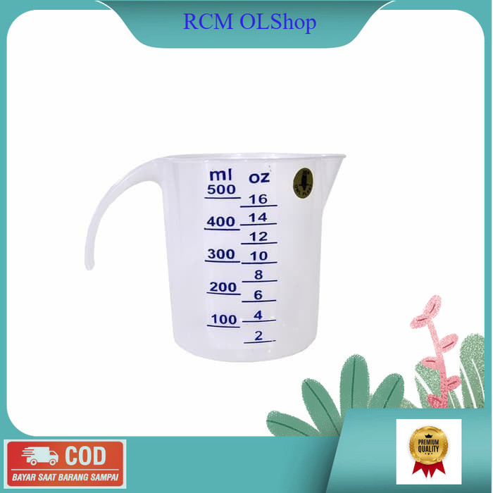 (1 pcs) Gelas Ukur OWL PLAST Teko Ukur 500ml 1000ml Gelas Takar Plastik