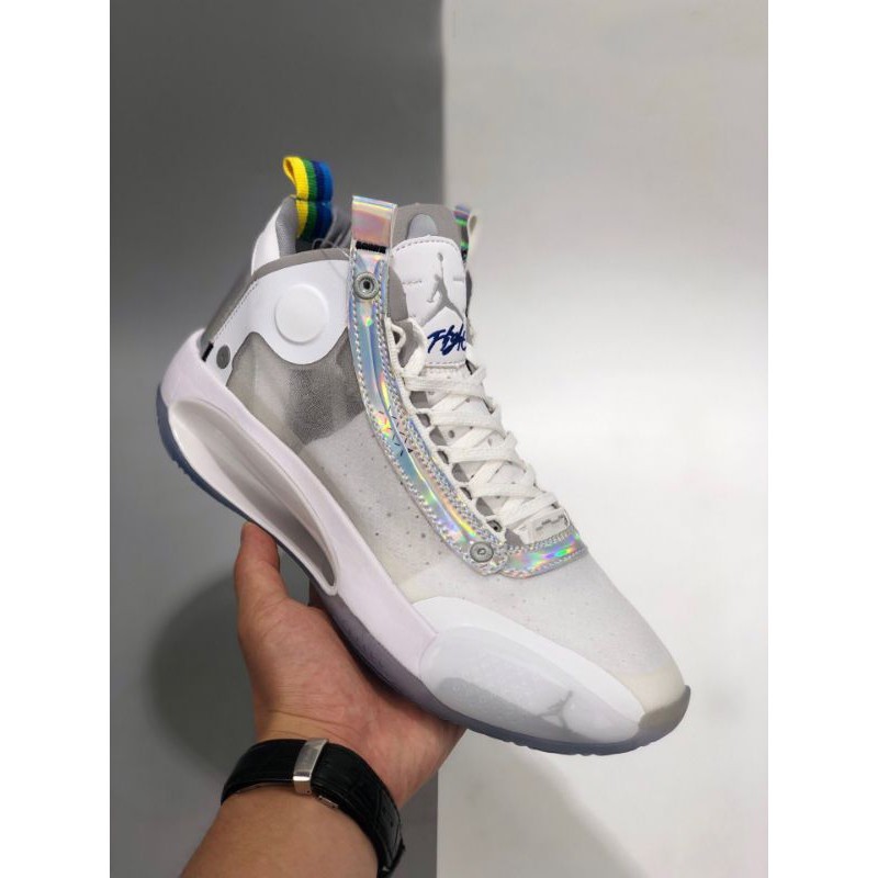 nike air jordan 34 white iridescent PREMIUM ORIGINAL