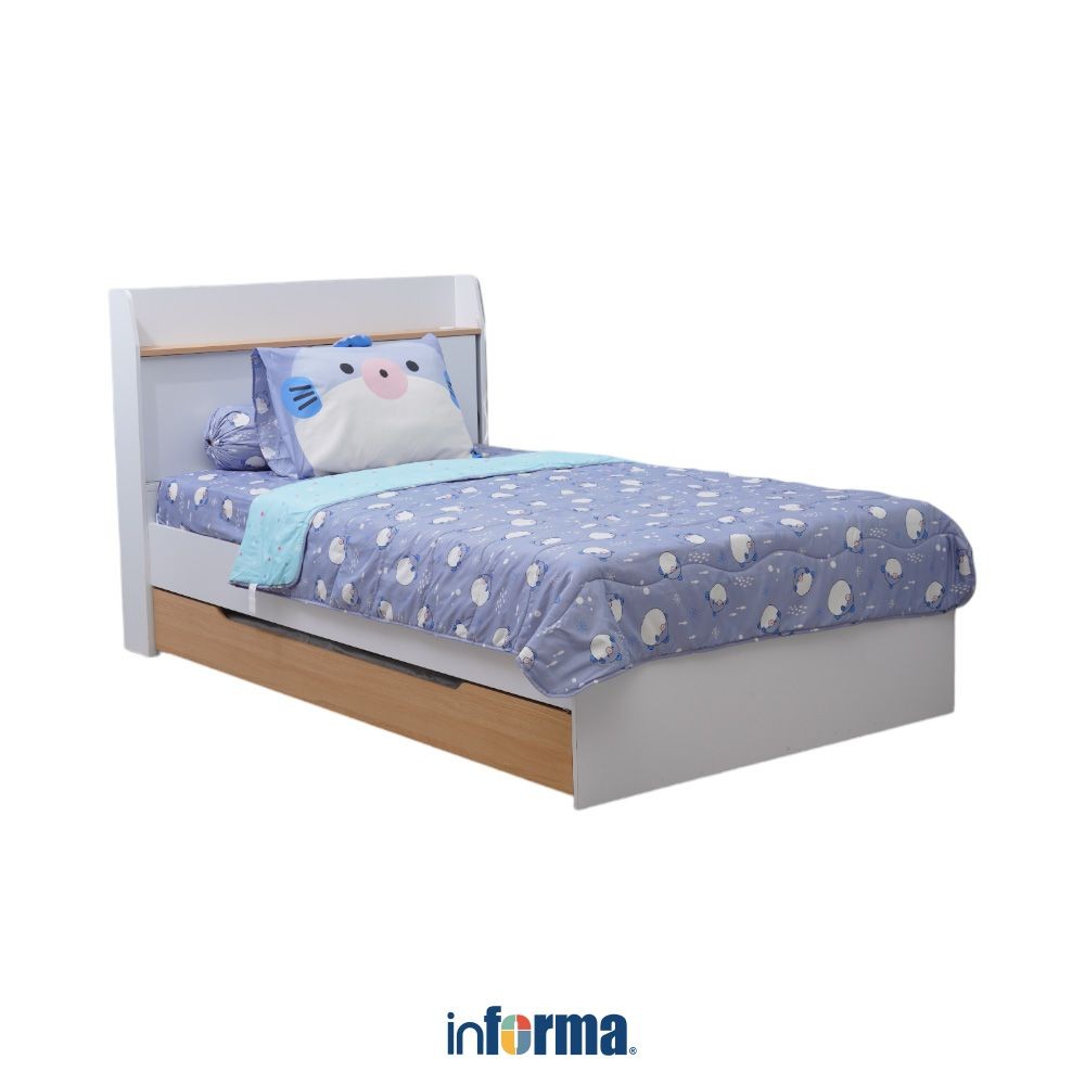 Informa 120X200 Cm Set 4 Pcs Seprai Double Anak Microfiber Puffish Sprei Motif Seprai Aesthetic