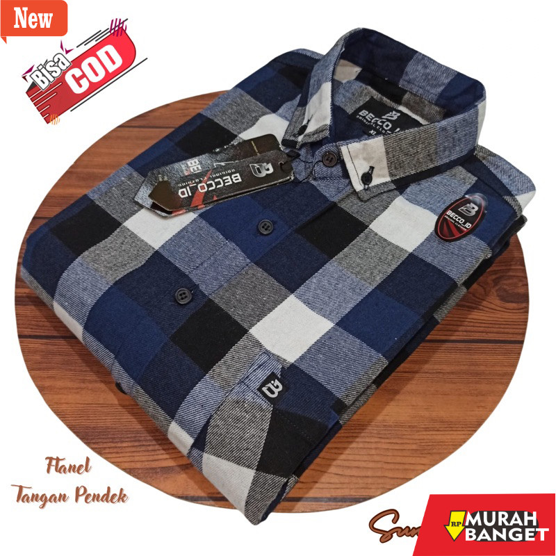 kemeja kotak kotak cowok Kemeja Flanel Lengan Pendek Pria/Kemeja Pria/Kemeja Wanita/Kemeja Distro/Ke