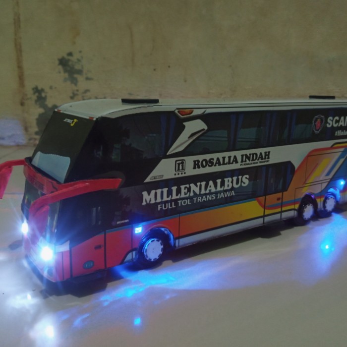 mg miniatur papercraft bus rosalia indah