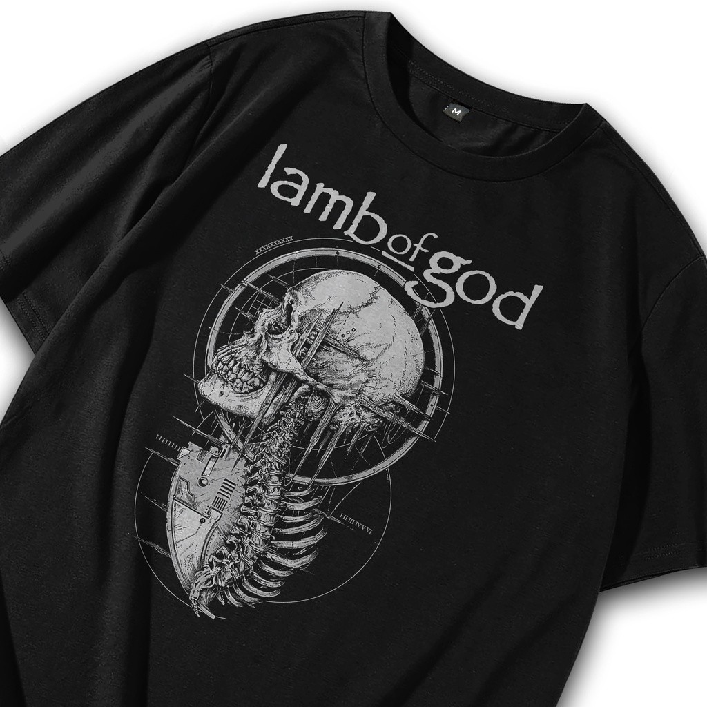 Kaos Band Lamb Of God Skull Xxx / Kaos Vintage Pria / Tshirt Band / T shirt Band / Baju Band / Musik