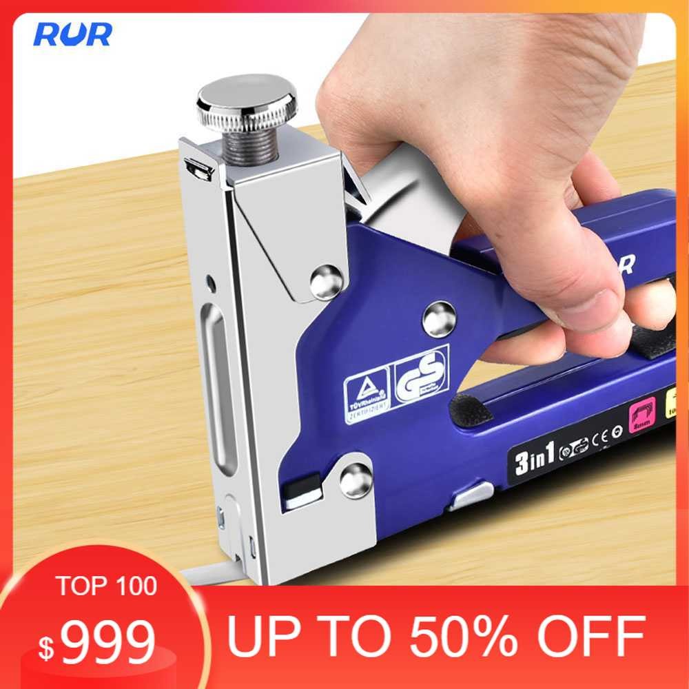 

RUR Staples Tembak Staple Gun Machine 3in1 Multi Purpose Nailing Tools - R2010