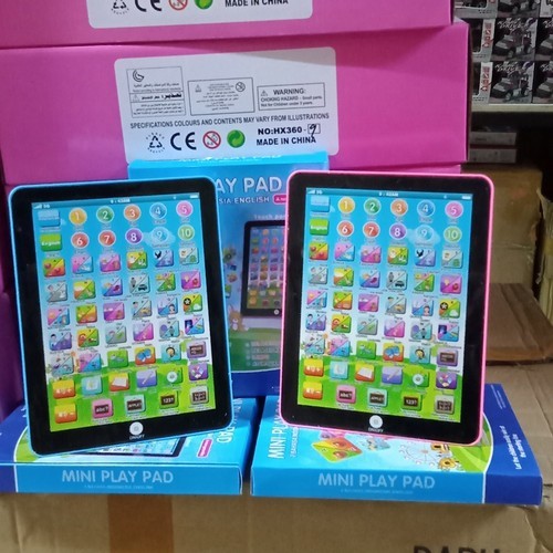 ✔Virtual.C✔ - READY STOCK Mainan Ipad Mainan Hp Edukasi Anak Playpad Mini 2 Bahasa - Pink
