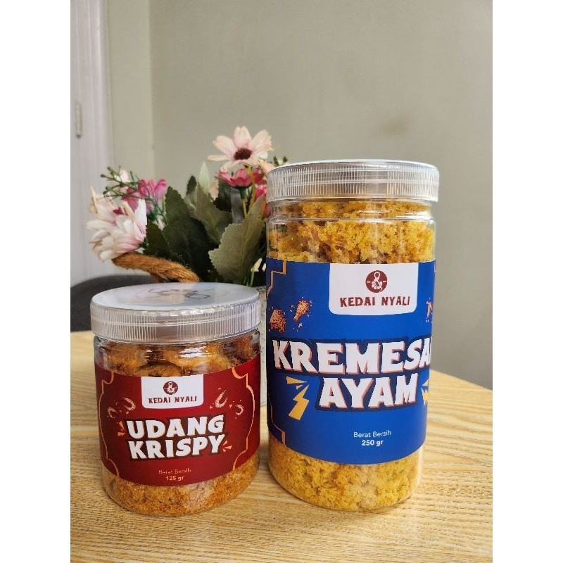 

Paket Duo Udang Kremes & Kremesan Kedai Nyali Tanpa Bahan Pengawet Tanpa Minyak 1 Toples Bisa Buat Lauk Makan Rame Rame