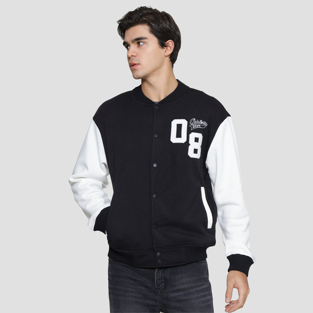 Nevada Patches Jaket Knit Varsity Pria 121383861