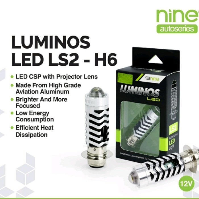 LAMPU LED DEPAN MOTOR H6 LS2 LUMINOS LASER HI LOW  DC DOUBLE  NEX 1 ADDRESS LETS SKYWAVE SKYDRIVE SP